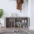 Mueble zapatero madera contrachapada gris Sonoma 100x35x45