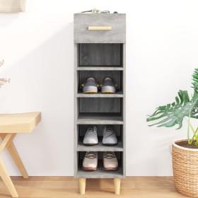 Mueble zapatero madera contrachapada gris Sonoma 30x35x105