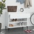 Mueble zapatero madera contrachapada blanco brillo 70x36x60