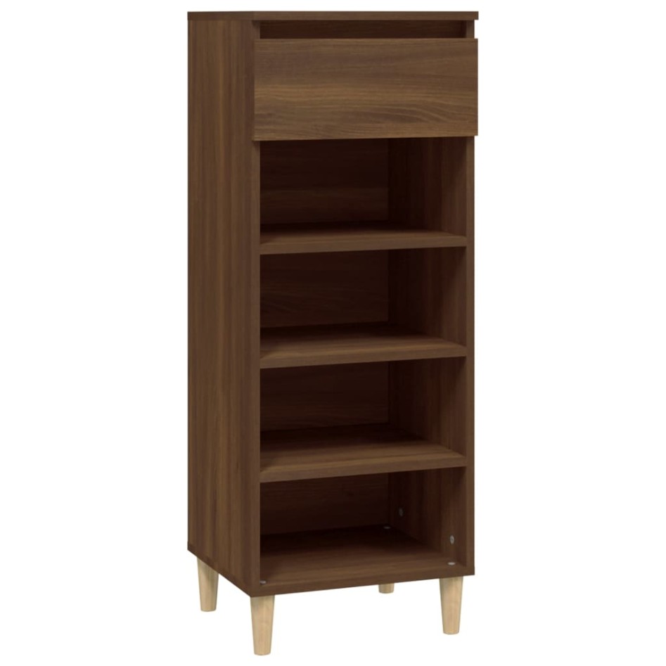 Mueble zapatero madera contrachapada roble marrón 40x36x105