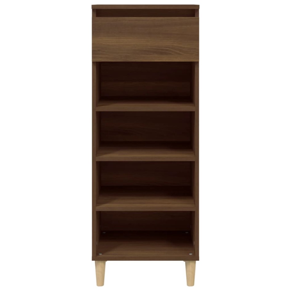Mueble zapatero madera contrachapada roble marrón 40x36x105