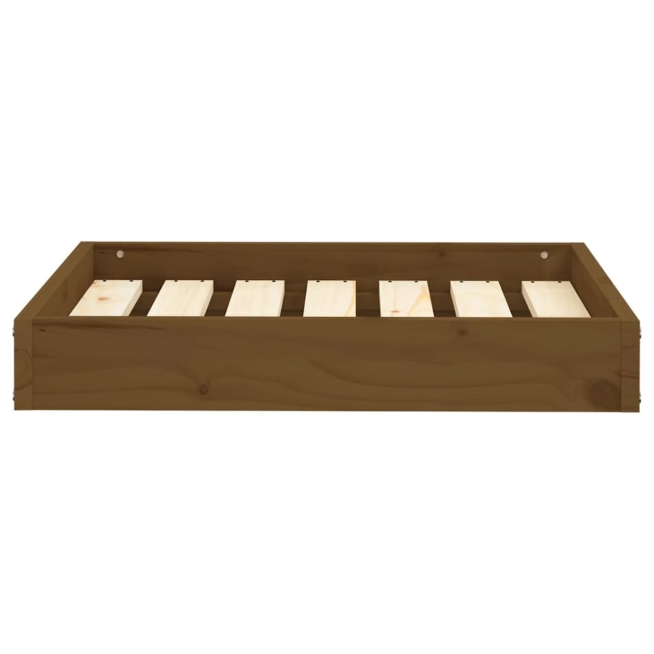 Cama para perros madera maciza pino marrón miel 61,5x49x9