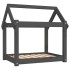 Cama para perros madera maciza de pino gris 71x55x70