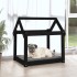 Cama para perros madera maciza de pino negro 71x55x70