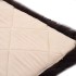 Cojines de sillas 2 uds piel de oveja auténtica marrón 40x40