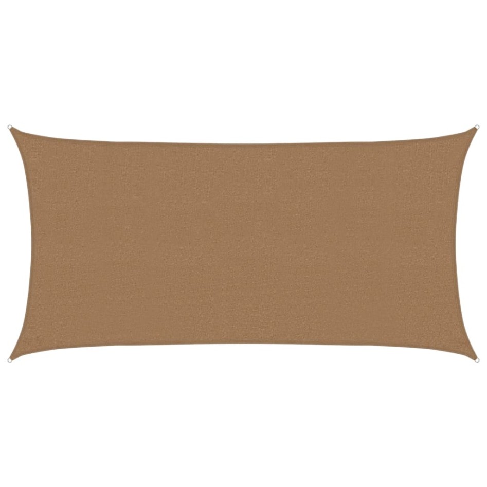 Toldo de vela HDPE gris taupe 160 g/m² 2,5x5