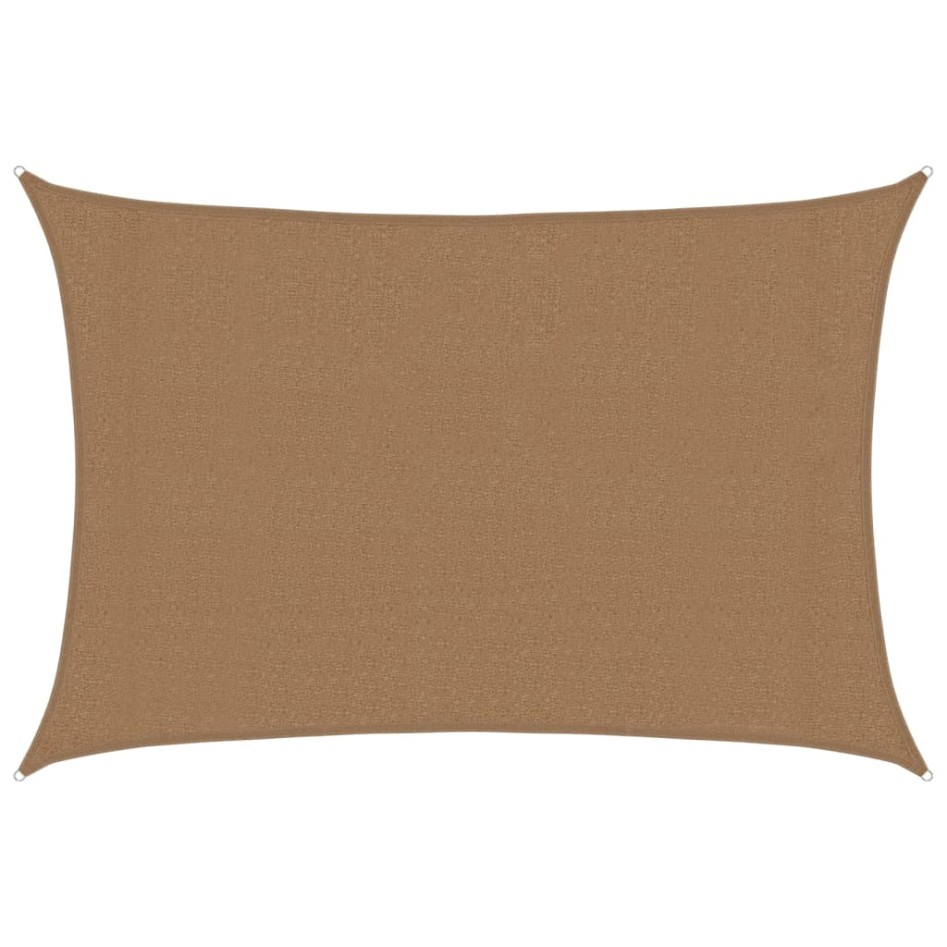 Toldo de vela HDPE gris taupe 160 g/m² 3x4,5