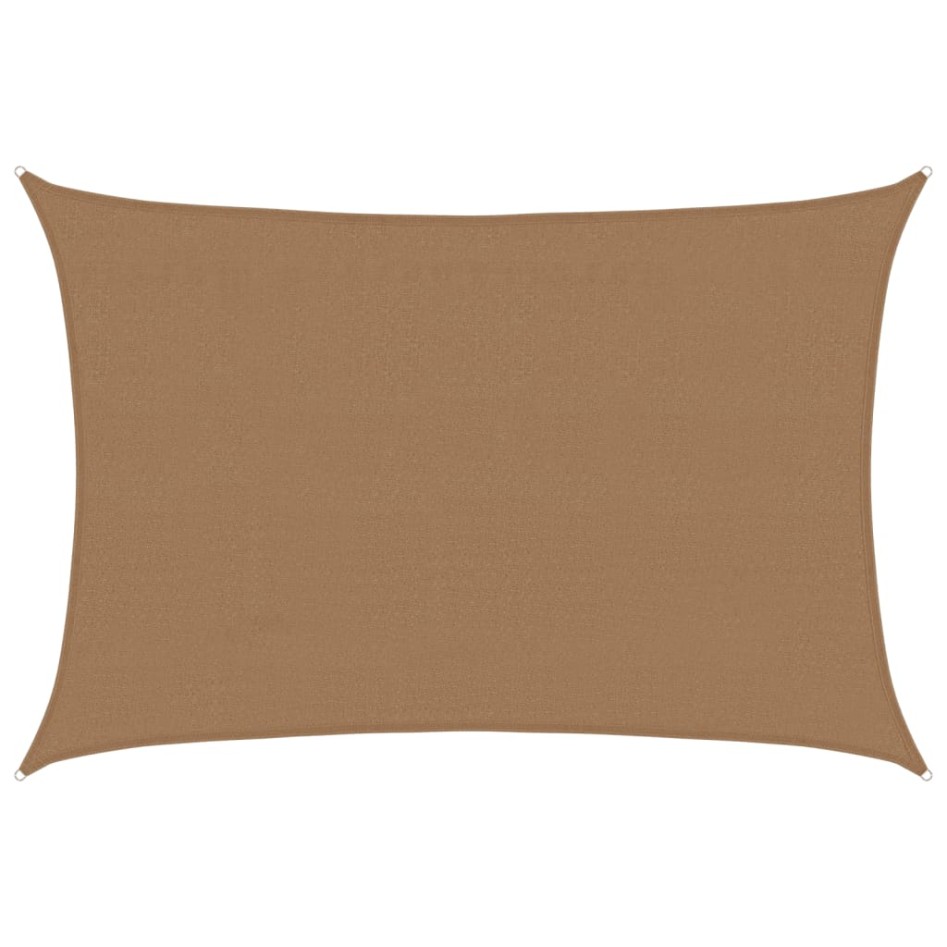 Toldo de vela HDPE gris taupe 160 g/m² 4x5