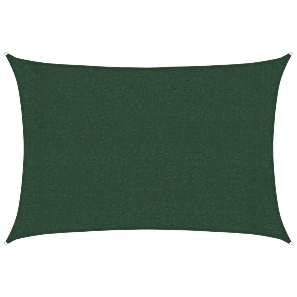 Toldo de vela verde oscuro HDPE 160 g/m² 3x4