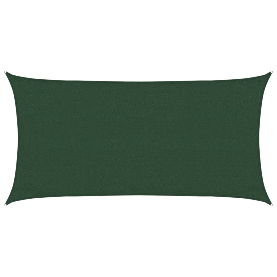 Toldo de vela HDPE verde oscuro 160 g/m² 3x6