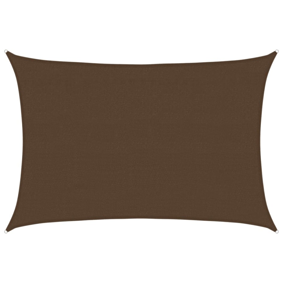 Toldo de vela HDPE marrón 160 g/m² 4x5