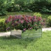 Arriate de acero galvanizado plateado 100x100x45 cm