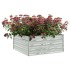 Arriate de acero galvanizado plateado 100x100x45