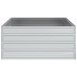 Arriate de acero galvanizado plateado 100x100x45