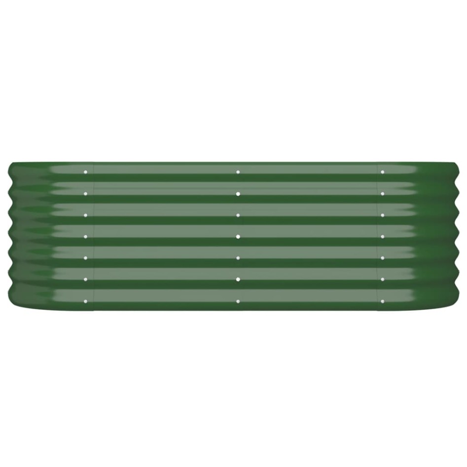 Jardinera arriate acero recubrimiento polvo verde 114x40x36