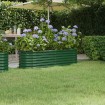 Jardinera de acero con recubrimiento en polvo verde 152x40x36cm