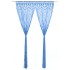 Cortina de macramé algodón azul 140x240