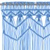Cortina de macramé algodón azul 140x240