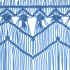 Cortina de macramé algodón azul 140x240