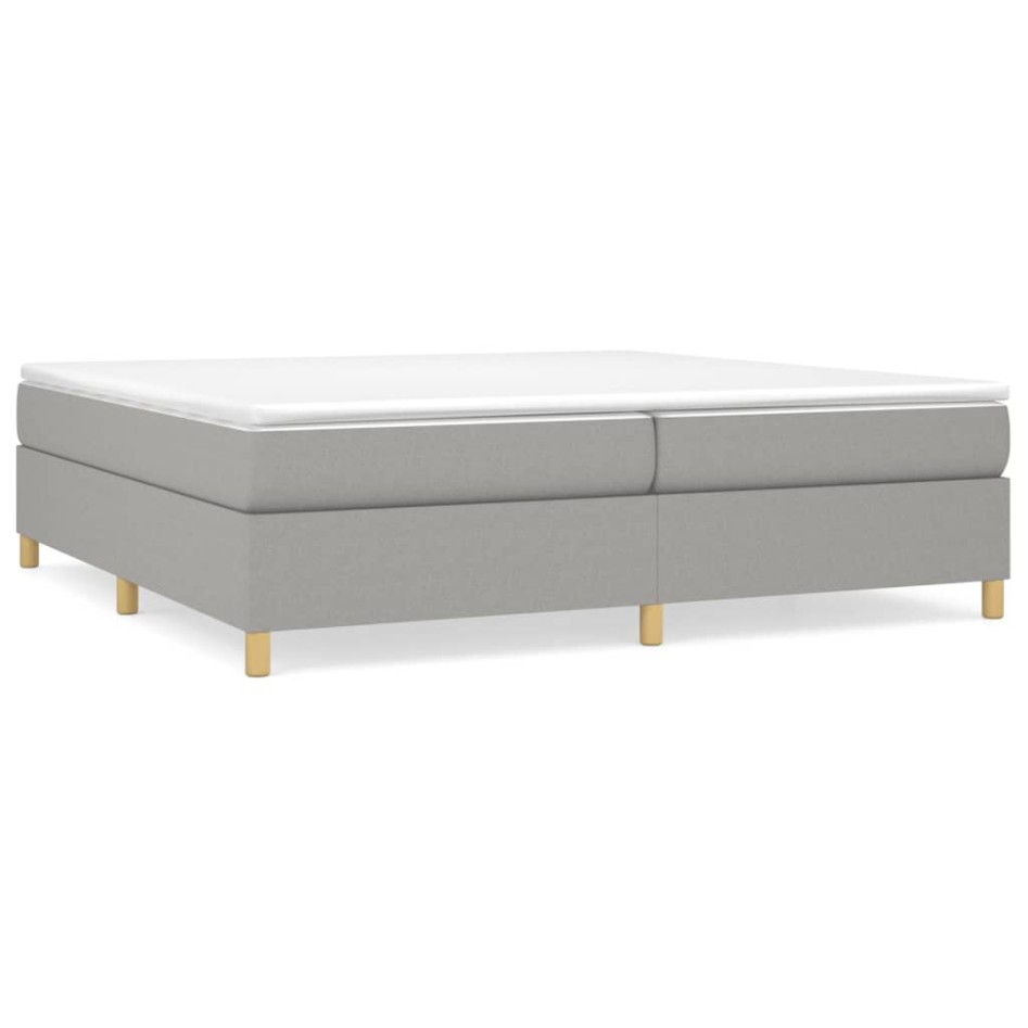 Estructura de cama box spring tela gris claro 200x200