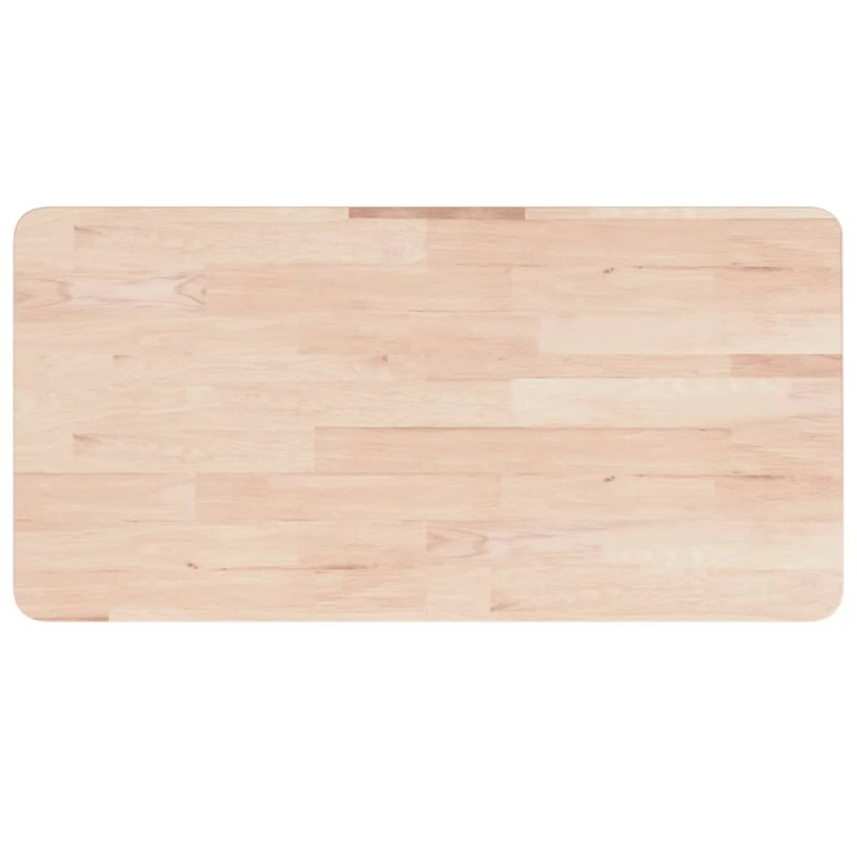 Encimera de baño madera maciza sin tratar 80x40x1,5