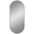 Espejo de pared ovalado negro 100x45