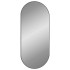 Espejo de pared ovalado negro 100x45