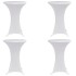 Mantel elástico para mesa alta 4 unidades blanco Ø60