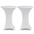 Mantel elástico para mesa alta 4 unidades blanco Ø60