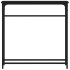 Mesa consola madera de ingeniería negra 75x19,5x75
