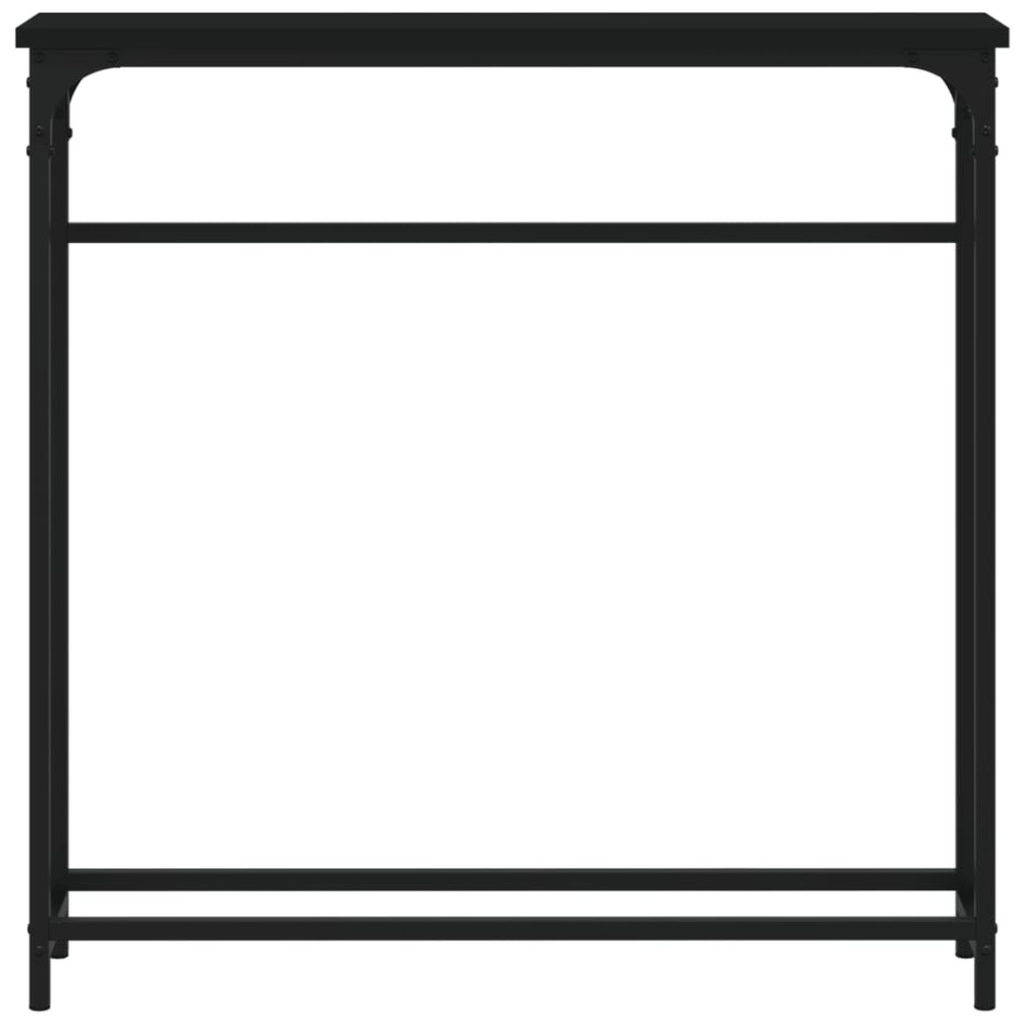 Mesa consola madera de ingeniería negra 75x19,5x75