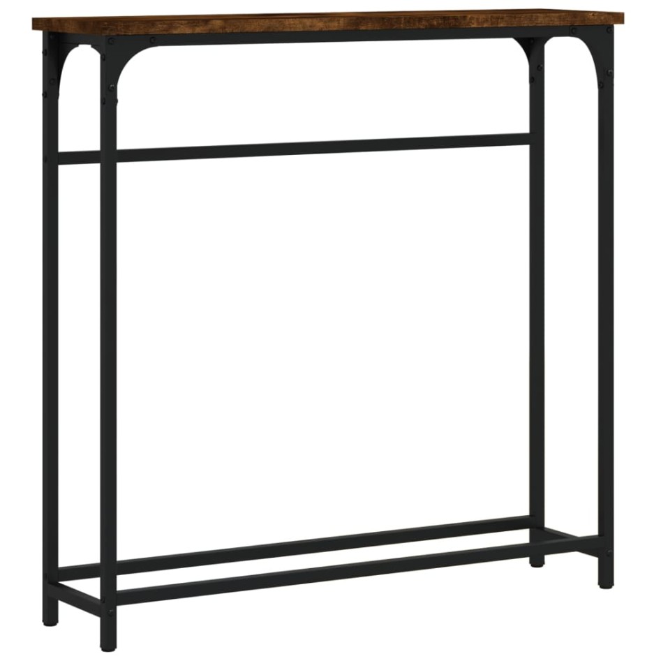 Mesa consola madera de ingeniería roble ahumado 75x19,5x75