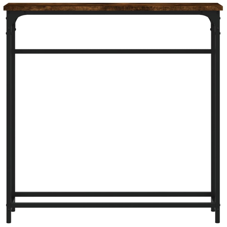 Mesa consola madera de ingeniería roble ahumado 75x19,5x75