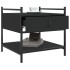 Mesa de centro madera de ingeniería negro 50x50x50