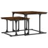 Mesa de centro apilable 2 pzas madera ingeniería roble