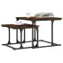 Mesa de centro apilable 2 pzas madera ingeniería roble
