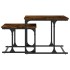 Mesa de centro apilable 2 pzas madera ingeniería roble
