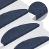 Alfombrilla autoadhesiva de escalera 15 uds azul 65x22,5x3,5
