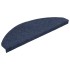 Alfombrilla autoadhesiva de escalera 15 uds azul 65x22,5x3,5