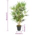 Árbol de bambú artificial con 368 hojas verde 80
