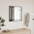 Espejo de pared cuadrado de hierro negro 50x50