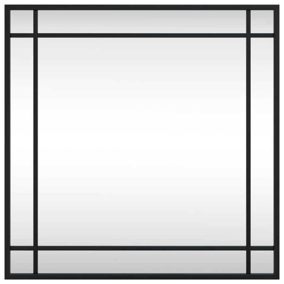 Espejo de pared cuadrado de hierro negro 50x50