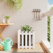 Jardinera diseño de valla madera maciza pino blanca 50x50x50 cm