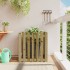 Jardinera diseño de valla madera de pino impregnada 70x70x70