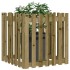 Jardinera diseño de valla madera de pino impregnada 70x70x70