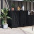 Puertas de cocina exterior 2 uds madera pino negro 50x9x82
