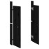 Puertas de cocina exterior 2 uds madera pino negro 50x9x82
