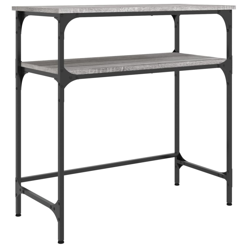 Mesa consola madera de ingeniería gris Sonoma 75x35,5x75