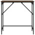 Mesa consola madera de ingeniería marrón roble 75x32x75