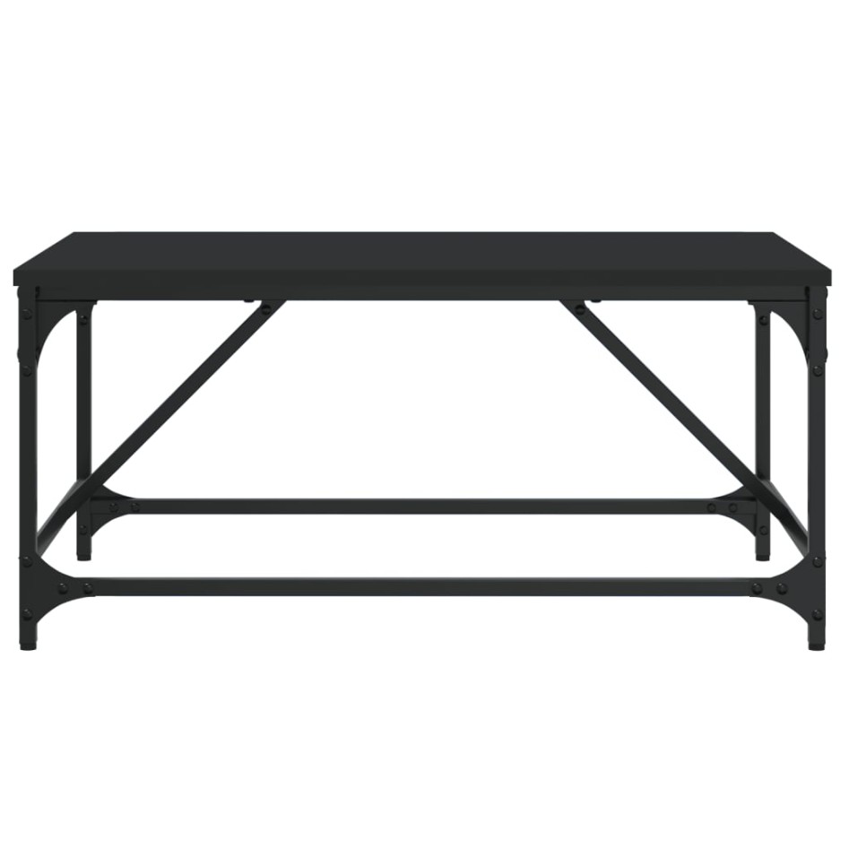 Mesa de centro madera contrachapada negro 75x50x35
